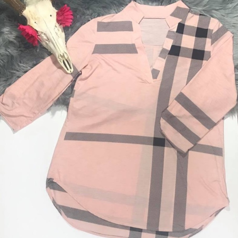 Pink Plaid Top - Picture 3 of 3